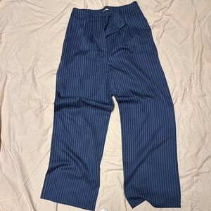 Women's Blue Striped Pants